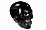 Realistic, Polished Black Obsidian Skull #151042-1